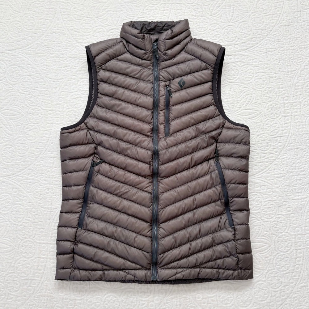 Black Diamond Men's Approach 800-Fill Down Puffer Vest, Gray‎
